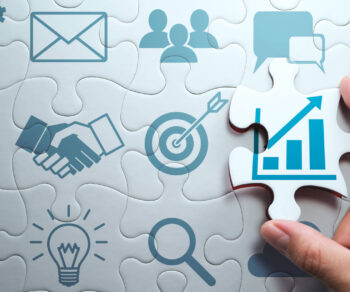 Connecting last jigsaw puzzle piece.